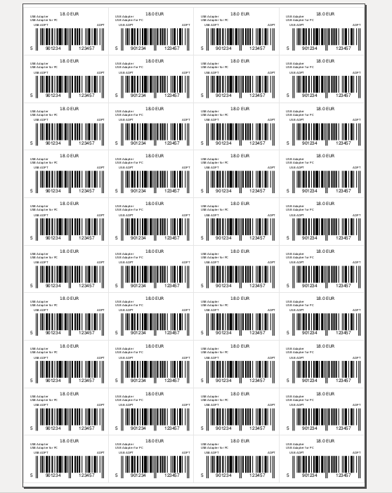 barcode list pdf